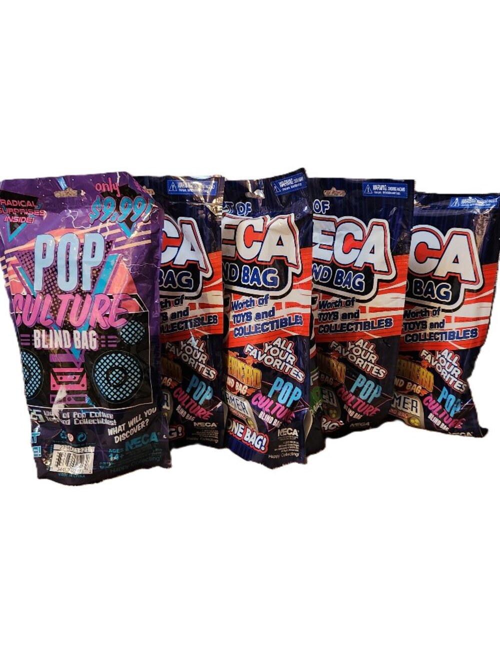 NECA - BLIND BAGS - Best of Neca - Pop Culture - Set of Five (5) Bags - SEALED
